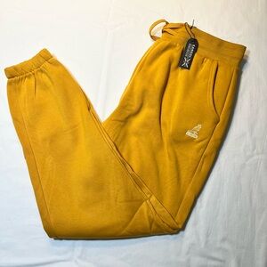 Kangol Mustard Sweatpants with Embroidered Logo XL